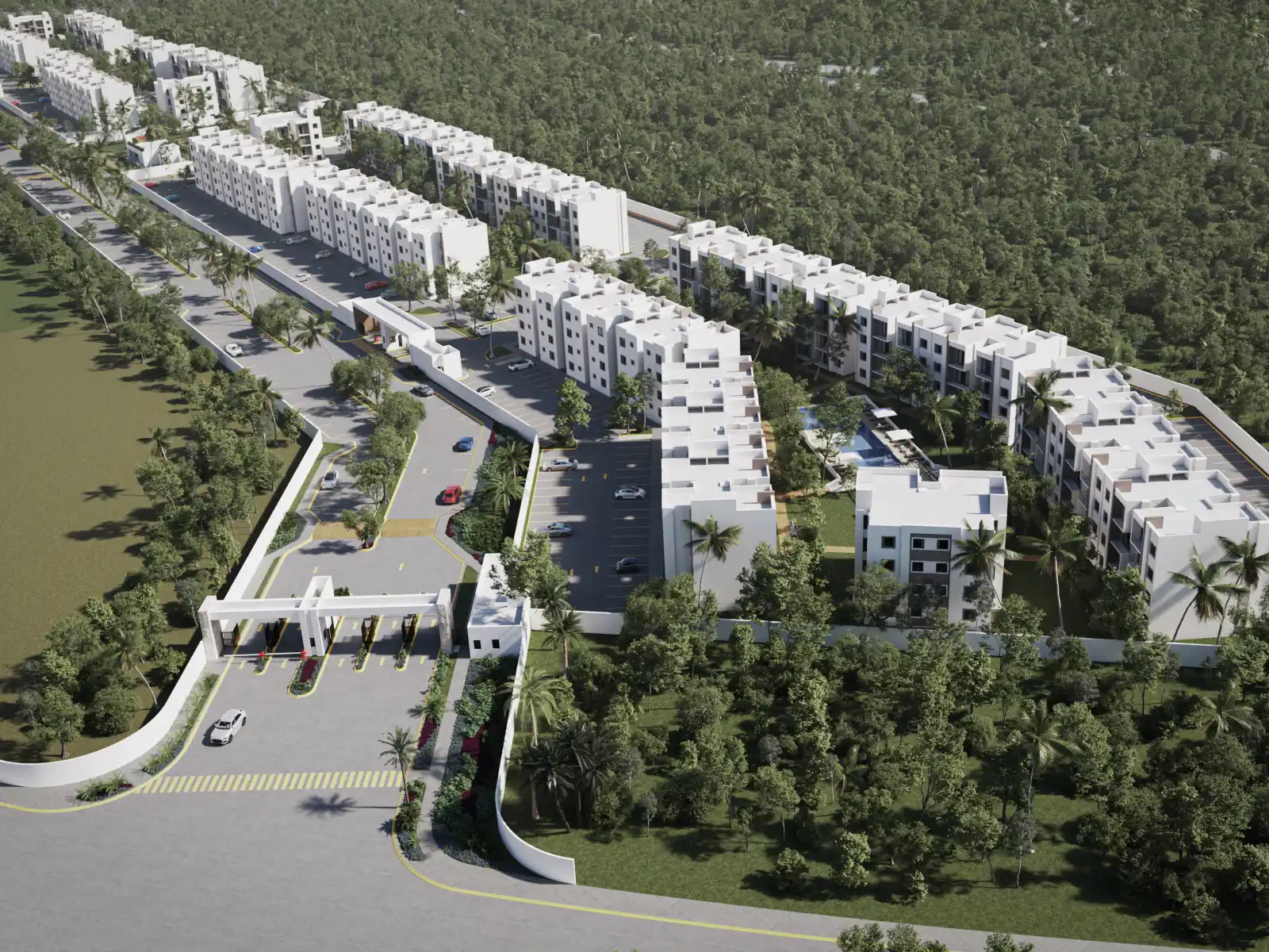 Valmira Living gated community aerial